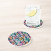 Dessous De Verre En Grès Éléments décoratifs, design motif polyvalent. (Côté)