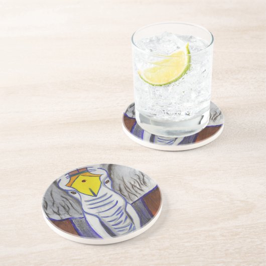 Dessous De Verre En Grès Eléphant blanc (Côté)