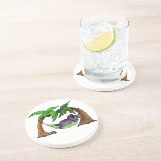 Dessous De Verre En Grès Éléphant de plage (Côté)