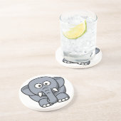 DESSOUS DE VERRE EN GRÈS ÉLÉPHANT GRIS (Côté)