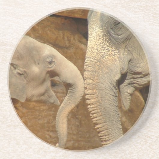 DESSOUS DE VERRE EN GRÈS ÉLÉPHANTS (Devant)