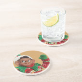 Dessous De Verre En Grès Elf (Côté)