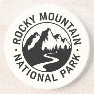 Dessous De Verre En Grès Emblem du parc national des Rocheuses