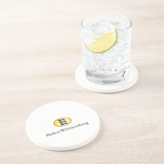 Dessous De Verre En Grès Emblème du Bade-Wurtemberg (Côté)