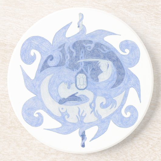 Dessous De Verre En Grès Emblème « Path of a Hero » (Devant)