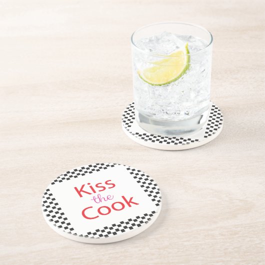 Dessous De Verre En Grès Embrasse Le Cuisinier (Côté)