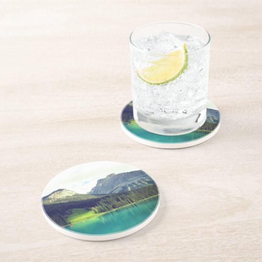 Dessous De Verre En Grès Emerald Lake, Banff, Canada (Côté)