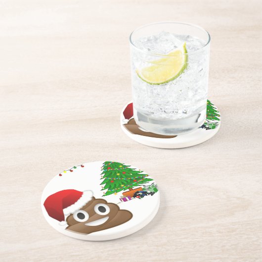 Dessous De Verre En Grès emoji de noël (Côté)