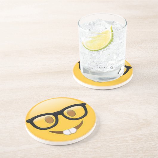 Dessous De Verre En Grès Emoji Geeky font face (Côté)