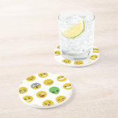 Dessous De Verre En Grès Emoji happy face (Côté)