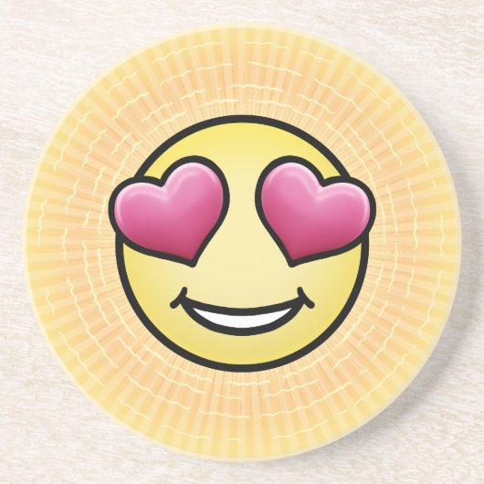 Dessous De Verre En Grès Emoji Love (Devant)