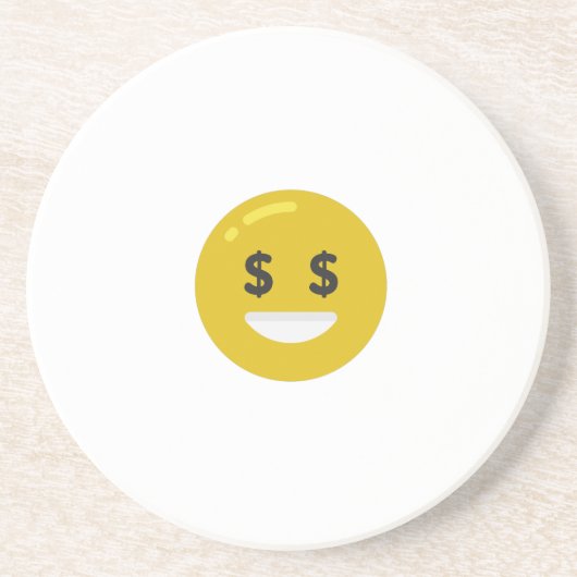 Dessous De Verre En Grès emoji oeil argent (Devant)