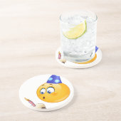 Dessous De Verre En Grès émoticône anniversaire (Côté)