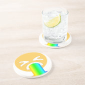 Dessous De Verre En Grès émoticône arc-en-ciel (Côté)