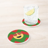 Dessous De Verre En Grès émoticône de coeur de noël (Côté)