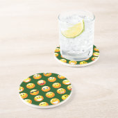 Dessous De Verre En Grès émoticône vert foncé (Côté)