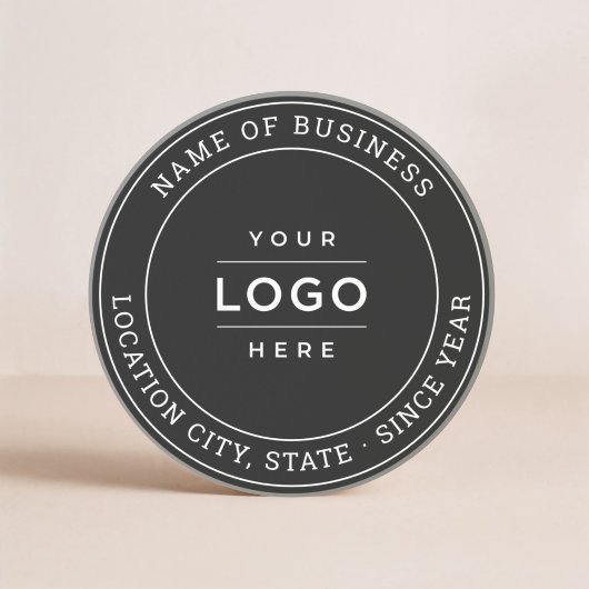 Dessous De Verre En Grès Emplacement de l'année de la société avec logo noi