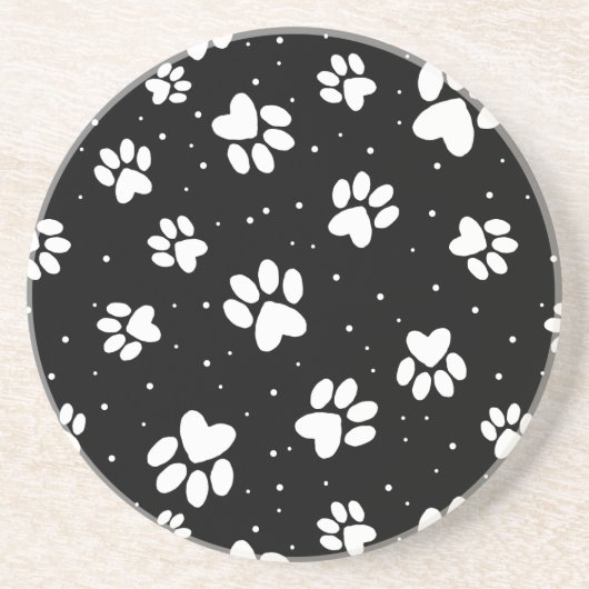 Dessous De Verre En Grès Empreinte blanche (Devant)