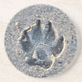 DESSOUS DE VERRE EN GRÈS EMPREINTE DANS LE SABLE (Devant)