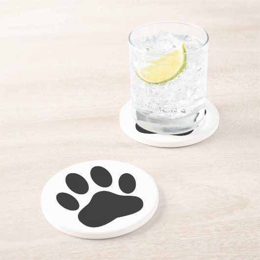 Dessous De Verre En Grès Empreinte de chien (Côté)