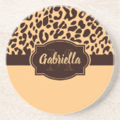 Dessous De Verre En Grès Empreinte de léopard (Devant)