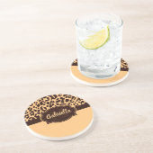 Dessous De Verre En Grès Empreinte de léopard (Côté)