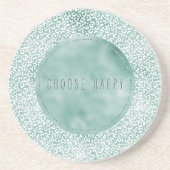 Dessous De Verre En Grès Empreinte de léopard blanc (Devant)