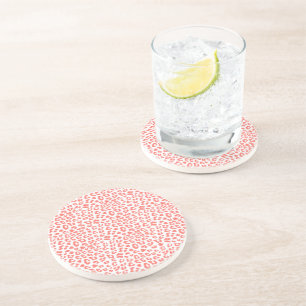 Dessous De Verre En Grès Empreinte de léopard de corail