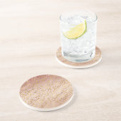 Dessous De Verre En Grès Empreinte de léopard Ombre or rose (Côté)