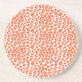 Dessous De Verre En Grès Empreinte de léopard orange (Devant)