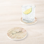 Dessous De Verre En Grès Empreinte de léopard rose Rose or (Côté)