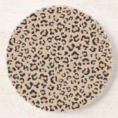 Dessous De Verre En Grès Empreinte de léopard, Spots de léopard, Leopard Br (Devant)
