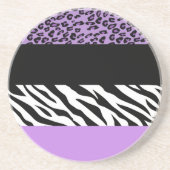Dessous De Verre En Grès Empreinte de léopard, Zebra Print, Poster de anima (Devant)