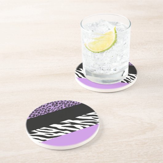 Dessous De Verre En Grès Empreinte de léopard, Zebra Print, Poster de anima (Côté)