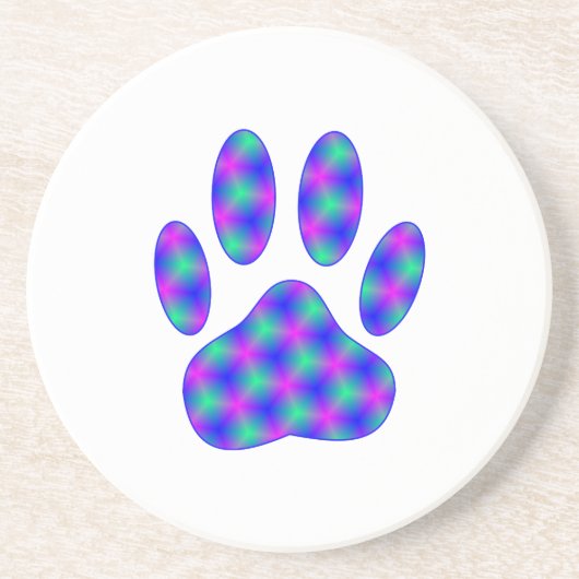 Dessous De Verre En Grès Empreinte de patte cosmique (Devant)