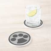 Dessous De Verre En Grès Empreinte de patte de chats Kitty (Côté)