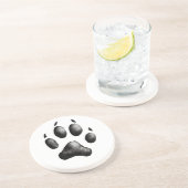 Dessous De Verre En Grès Empreinte de patte de chien (Côté)