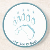 Dessous De Verre En Grès Empreinte de patte d'ours polaire (Devant)