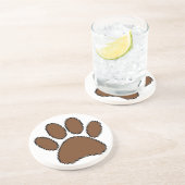 Dessous De Verre En Grès Empreinte de patte Pixel Dog (Côté)