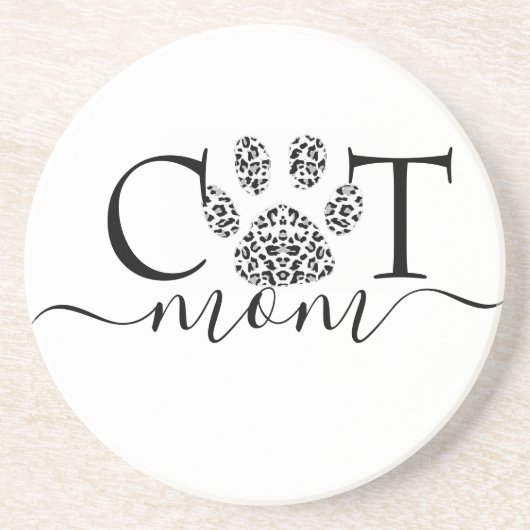 Dessous De Verre En Grès Empreinte mère Cat (Devant)