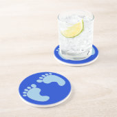 Dessous De Verre En Grès Empreintes bébé (Côté)