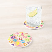 Dessous De Verre En Grès Empreintes de pattes (Côté)