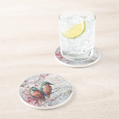 Dessous De Verre En Grès En Attente D'Une Illustration D'Oiseau De Pêcheur (Côté)