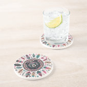 Dessous de verre en grès en grès de l'ours Spirit (Côté)