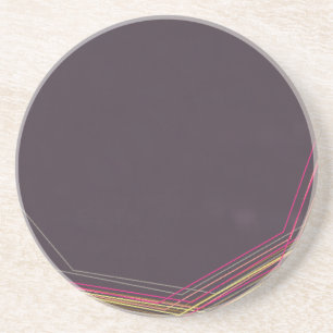 Dessous De Verre En Grès en noir 0900 art abstrait