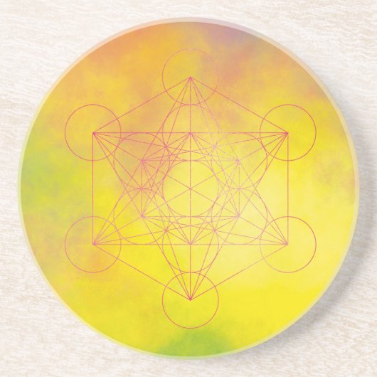 Dessous De Verre En Grès Énergie Solaire – Metatron (Devant)