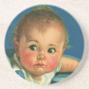 Dessous De Verre En Grès Enfant vintage, bébé mignon garçon ou fille en cha