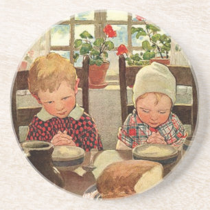 Dessous De Verre En Grès Enfants reconnaissants par Jessie Willcox Smith