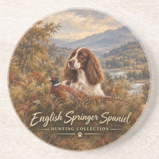 Dessous De Verre En Grès English Springer Spaniel (Devant)