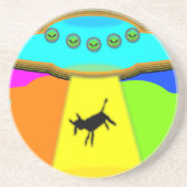 Dessous De Verre En Grès Enlèvement d'Aliens (Devant)